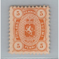 FINLANDIA 1875 Yv 14a ESTAMPILLA NUEVA SIN GOMA DENTADO 11 RARA 150 EUROS
